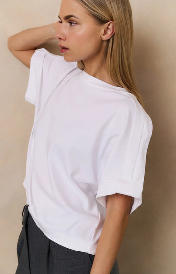 Jersey Top With Folded Detail